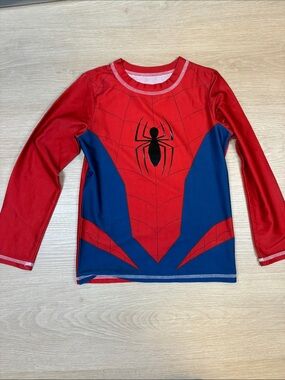 Marvel Red & Blue Spiderman Long Sleeve Rashguard